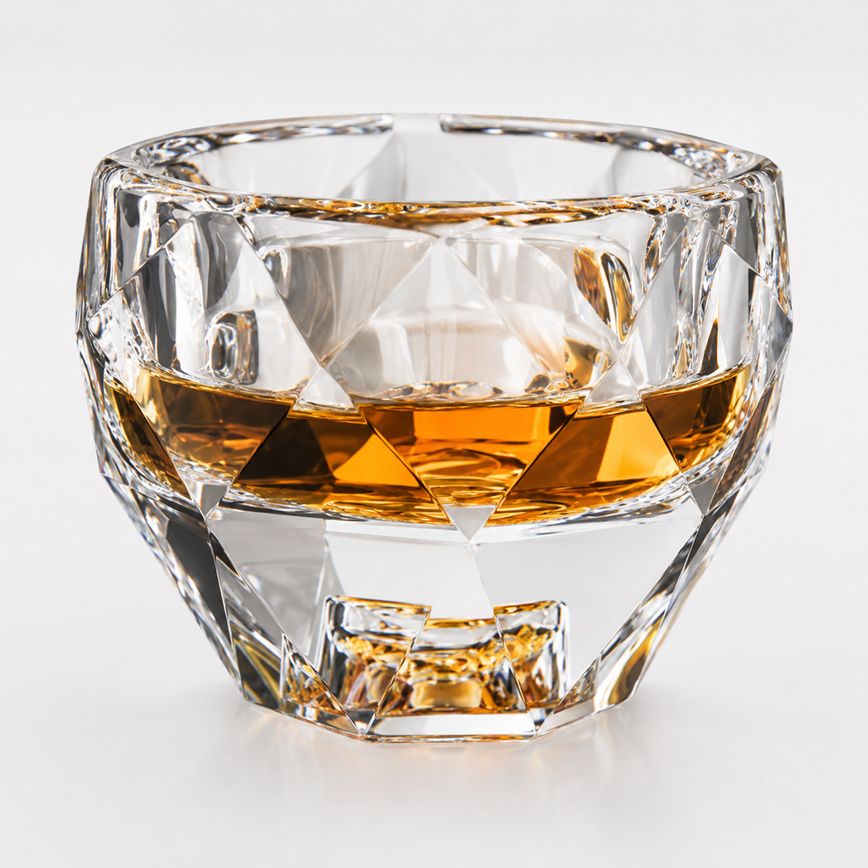 Faceted Crystal Whiskey Glass