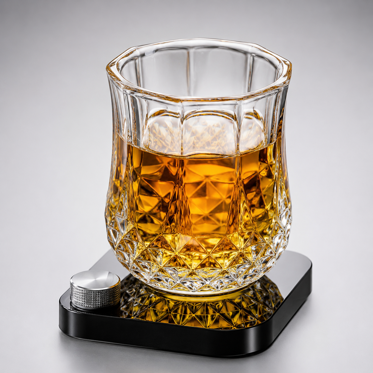 Heated Crystal Whiskey Glass Set
