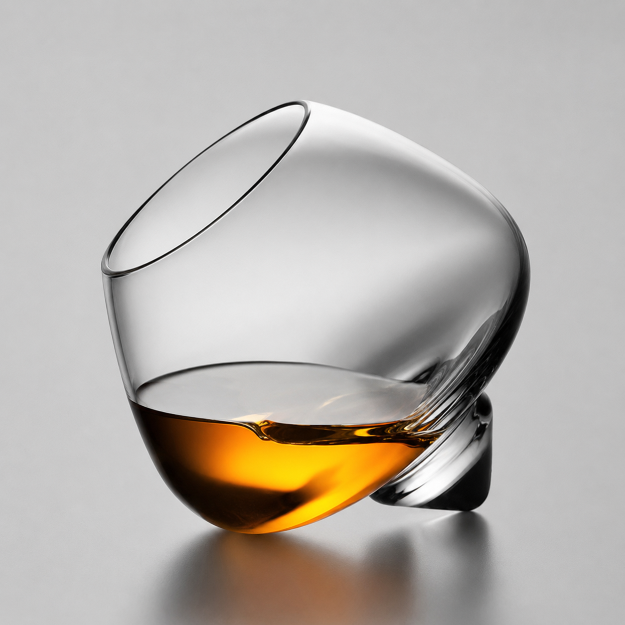Tilted Crystal Whiskey Glass