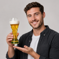 Golden Trophy Beer Glass